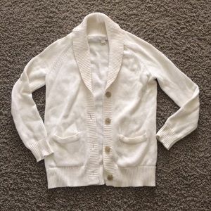 J Crew cream cardigan